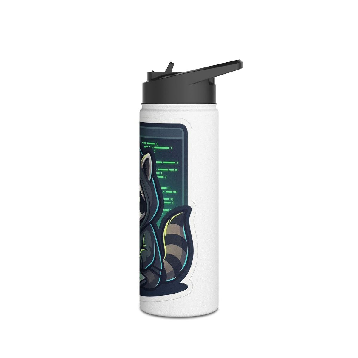 Hacker Raccoon Water Bottle - Dr. Frank's Garage