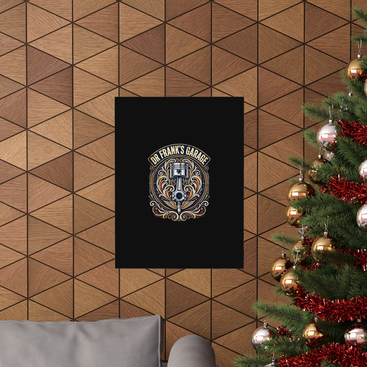 Winged Piston Poster - Dr. Frank's Garage