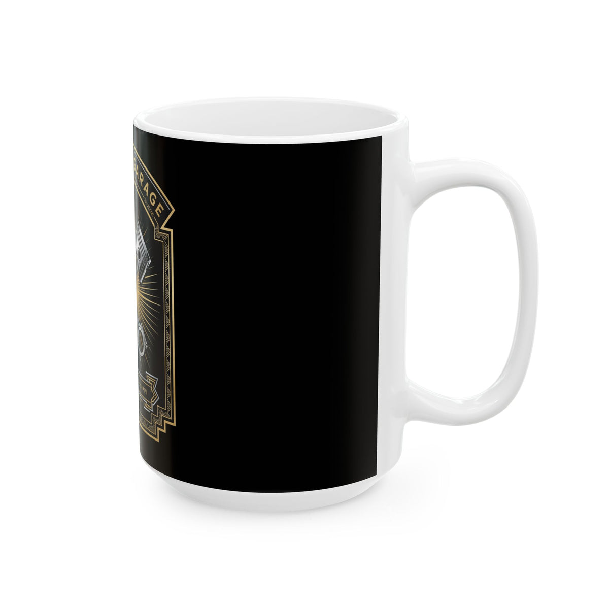 Gilded Pistons Garage Mug - Dr. Frank's Garage, image 8
