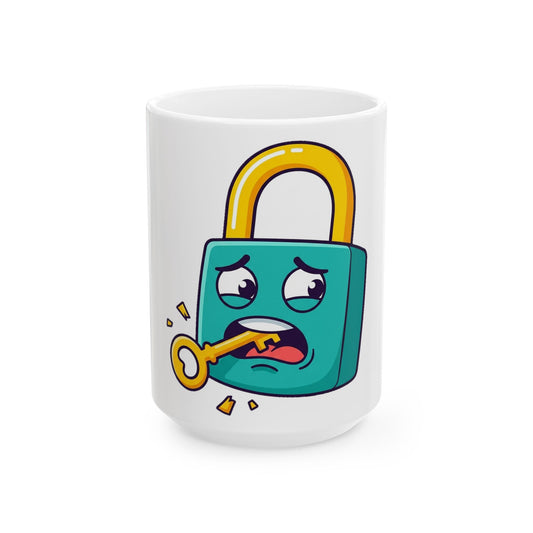 Broken Key Mug – Cyber IT Funnies line by Dr. Frank's Garage