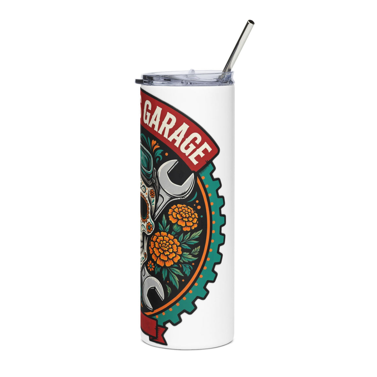 Sugar Skull Wrench Tumbler 20oz - Dr. Frank's Garage