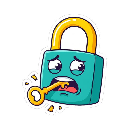 Broken Key Sticker – Cyber IT Funnies line by Dr. Frank's Garage