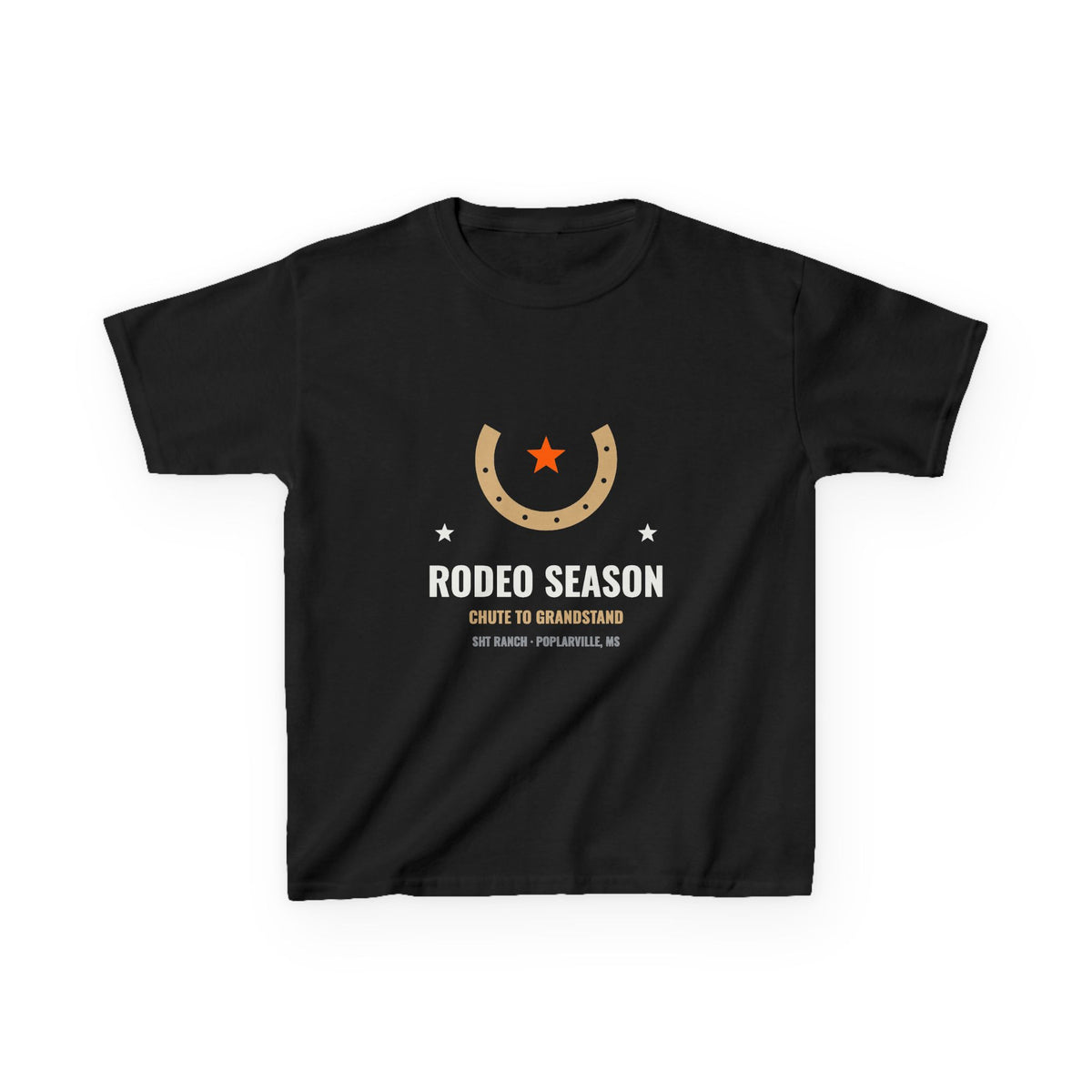 Rodeo Season Tee - Youth in Black – SHT Ranch & Rodeo line by Dr. Frank's Garage