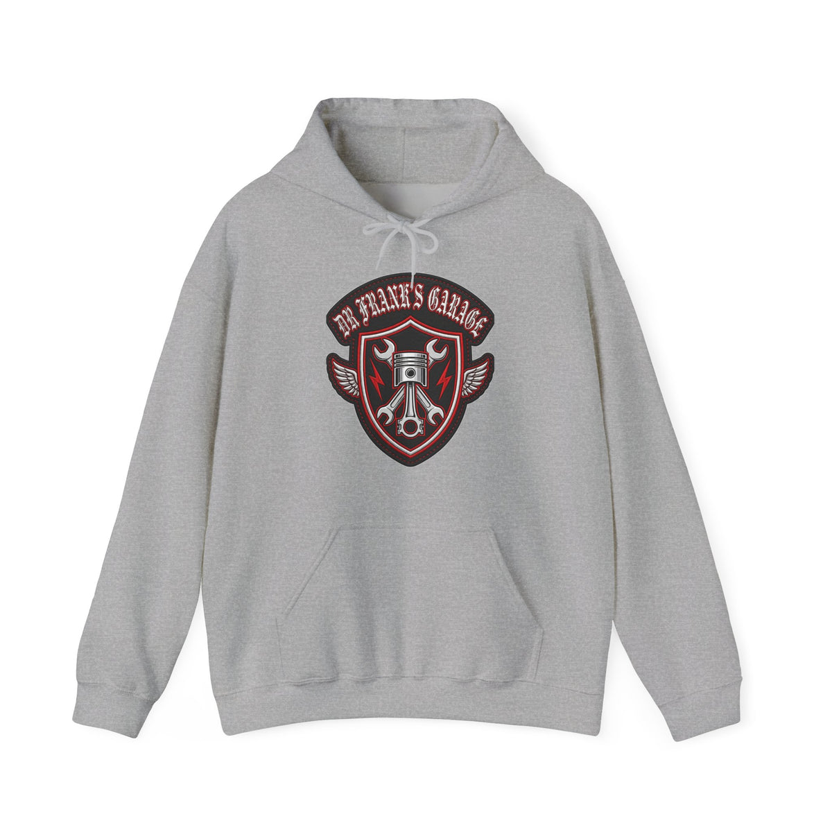 Gasoline Gothic Garage Hoodie - Dr. Frank's Garage, image 4