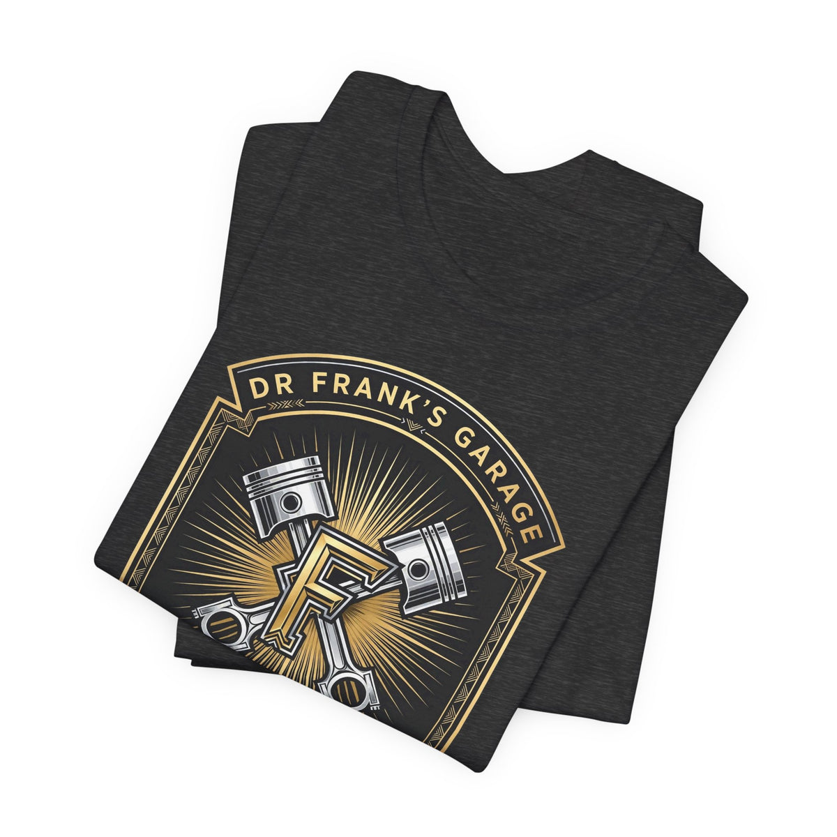 Gilded Pistons Garage Tee - Dr. Frank's Garage, image 11