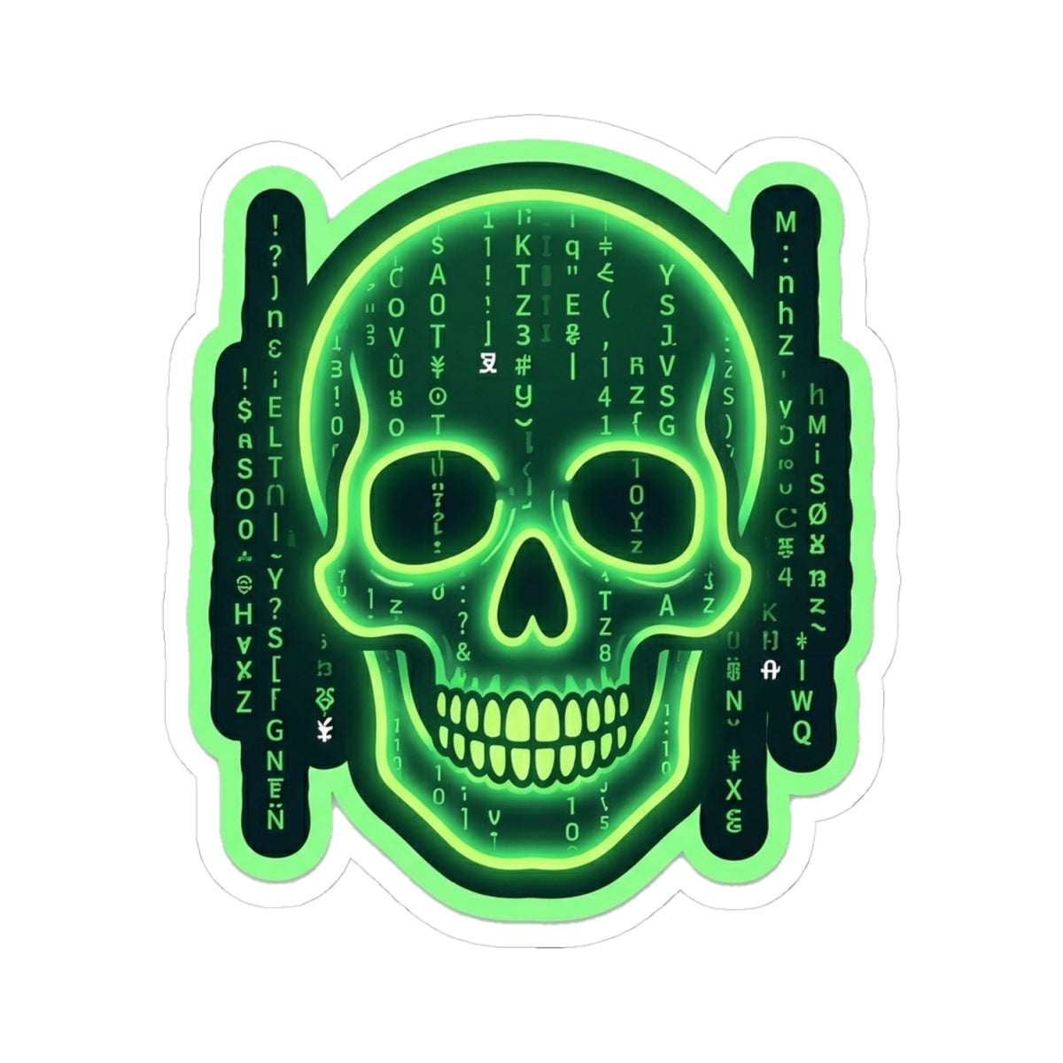 Neon Skull Sticker - Dr. Frank's Garage