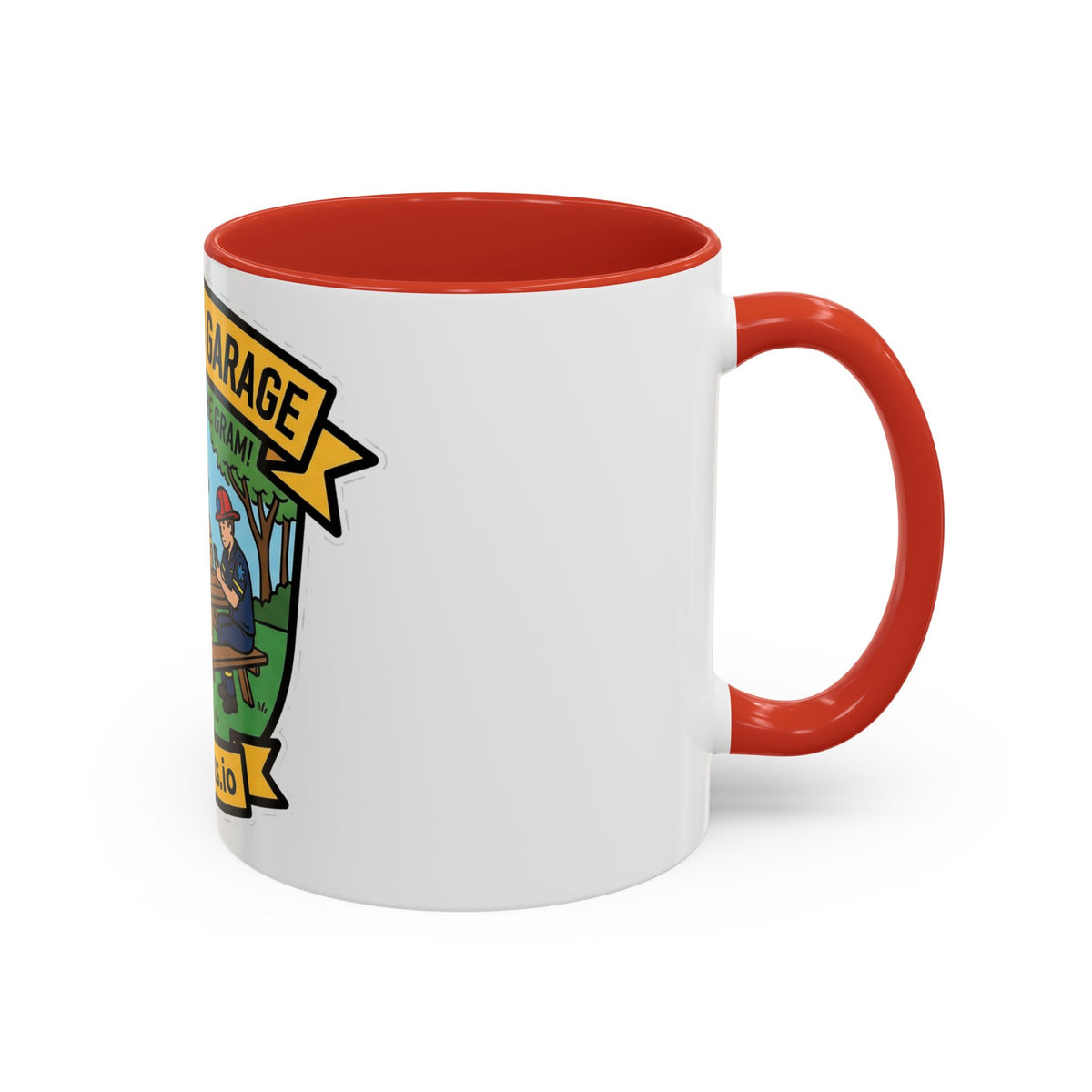 We Do It For The Gram ceramic mug with cop, firefighter and EMT