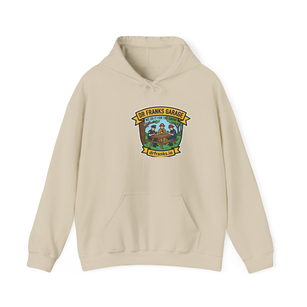 We Do It For The Gram hoodie with cop, firefighter and EMT badge