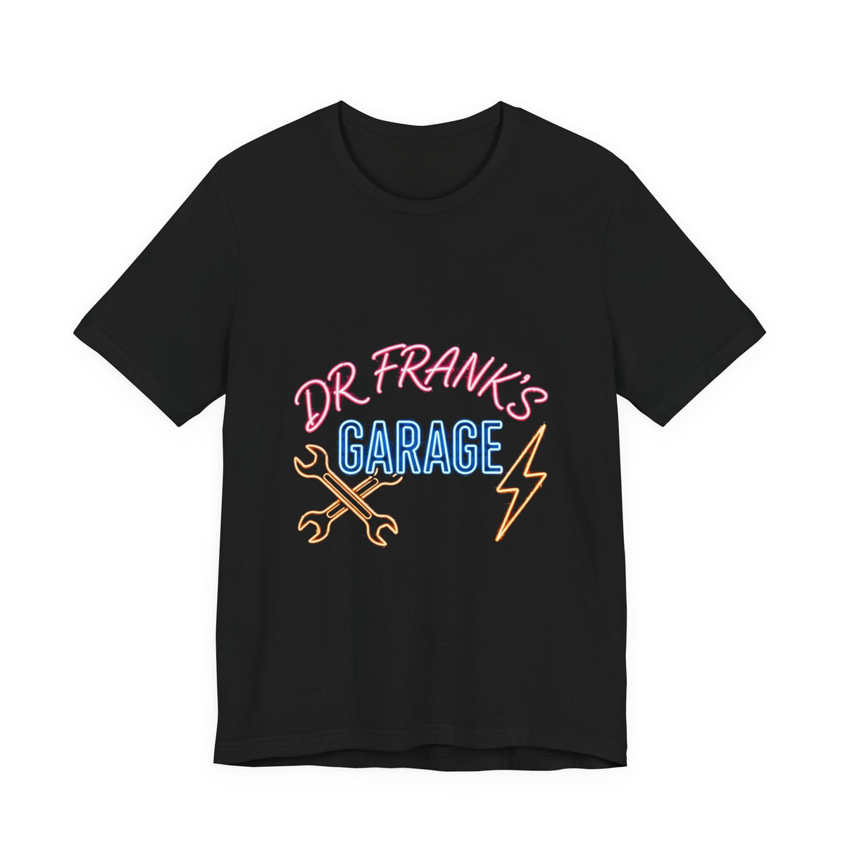 Neon Nights Garage Tee - Dr. Frank's Garage, image 1