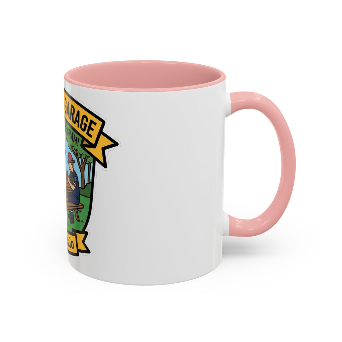 We Do It For The Gram ceramic mug with cop, firefighter and EMT