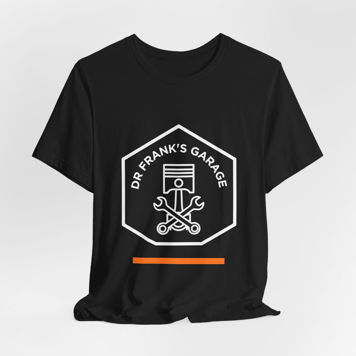 Monochrome Motor Garage Tee - Dr. Frank's Garage, image 5
