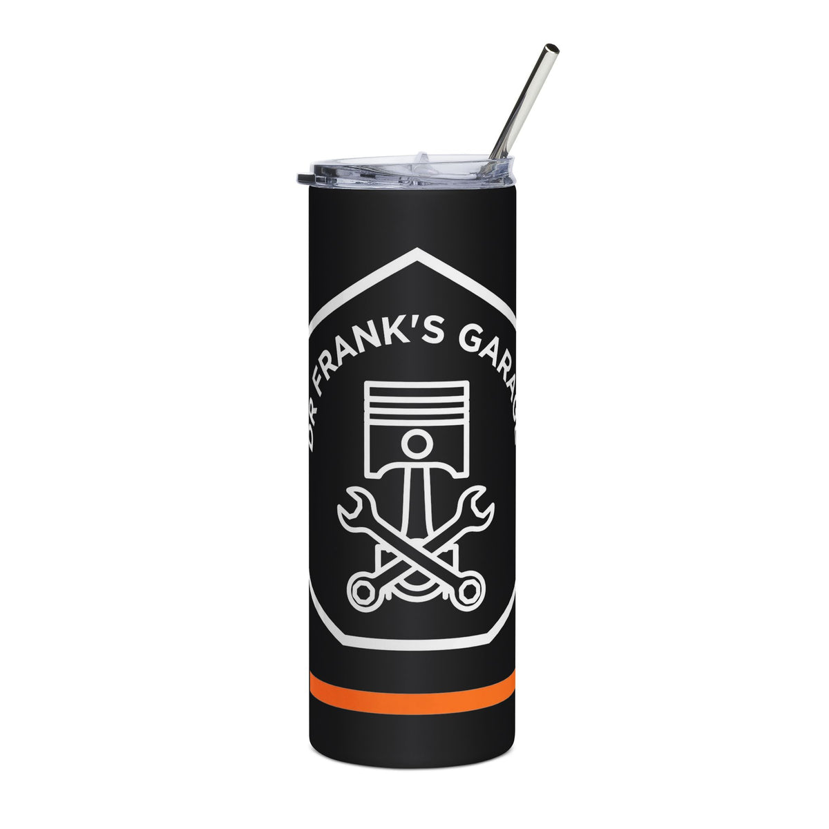 Monochrome Motor Garage Tumbler 20oz - Dr. Frank's Garage, image 1