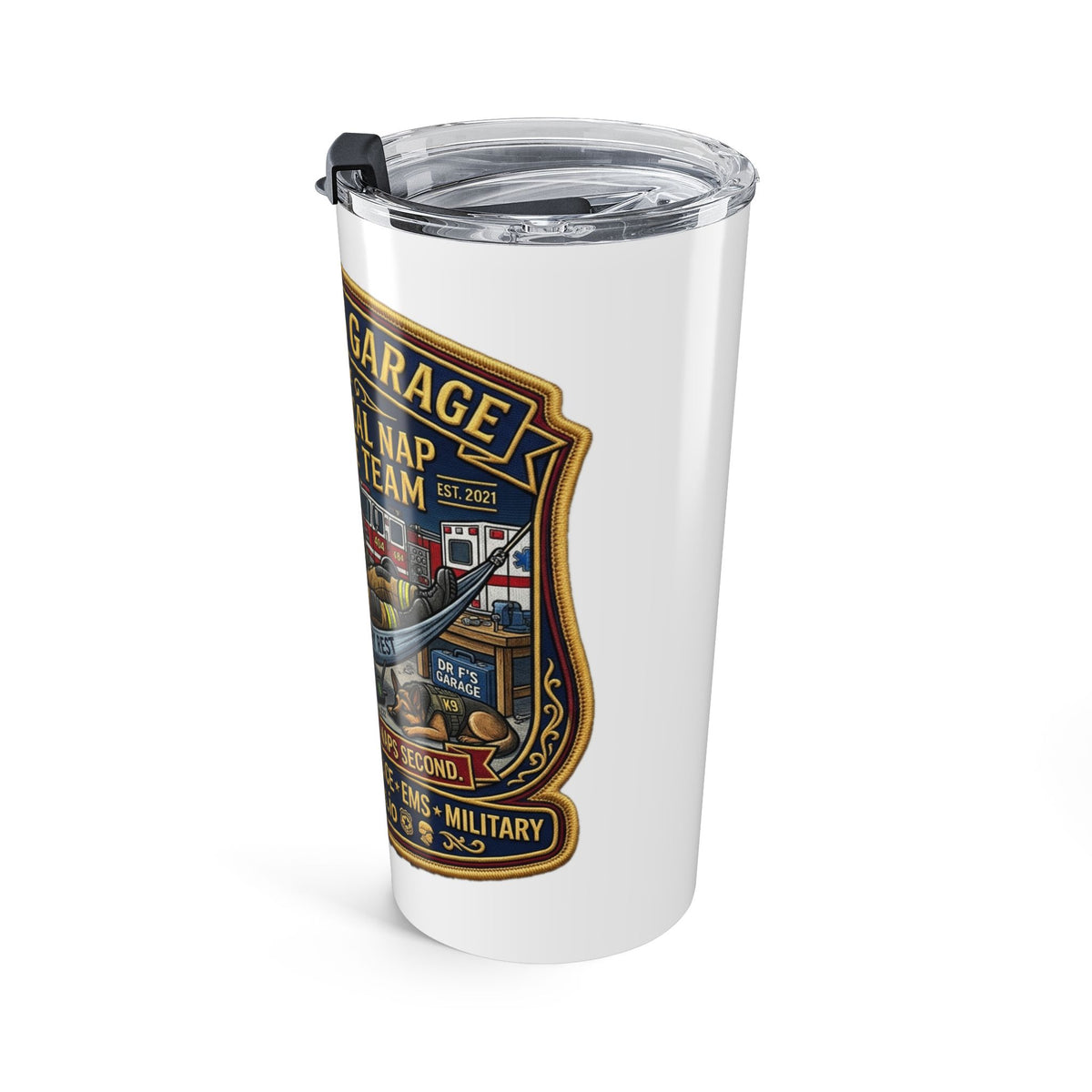 Tactical Nap Response Team 20oz Tumbler - Dr. Frank's Garage, image 4