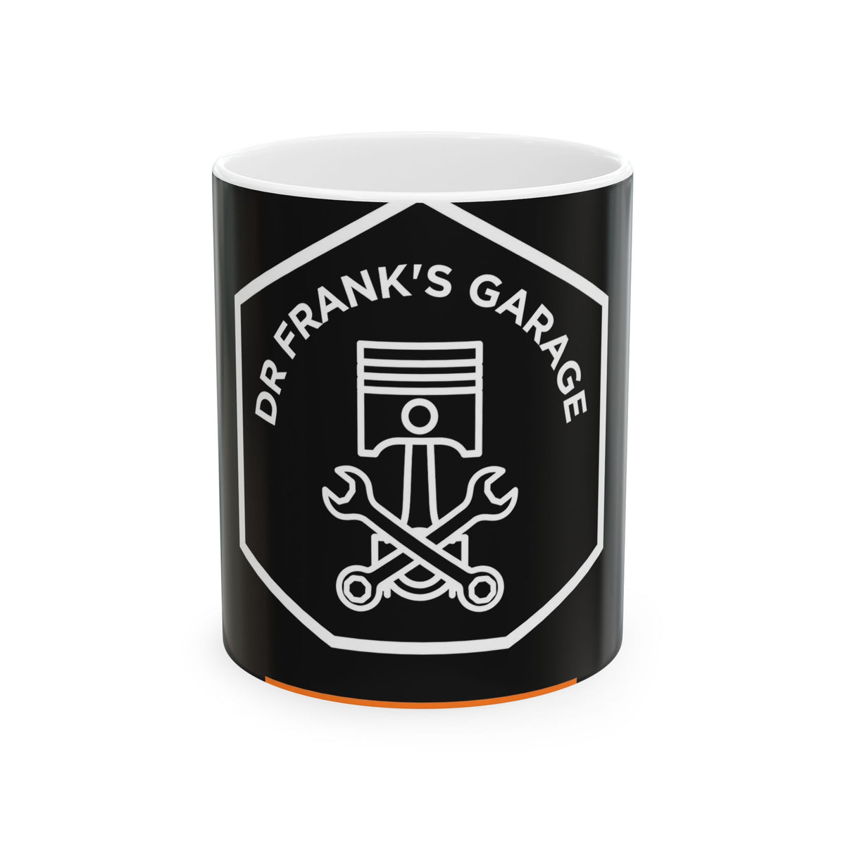 Monochrome Motor Garage Mug - Dr. Frank's Garage, image 1