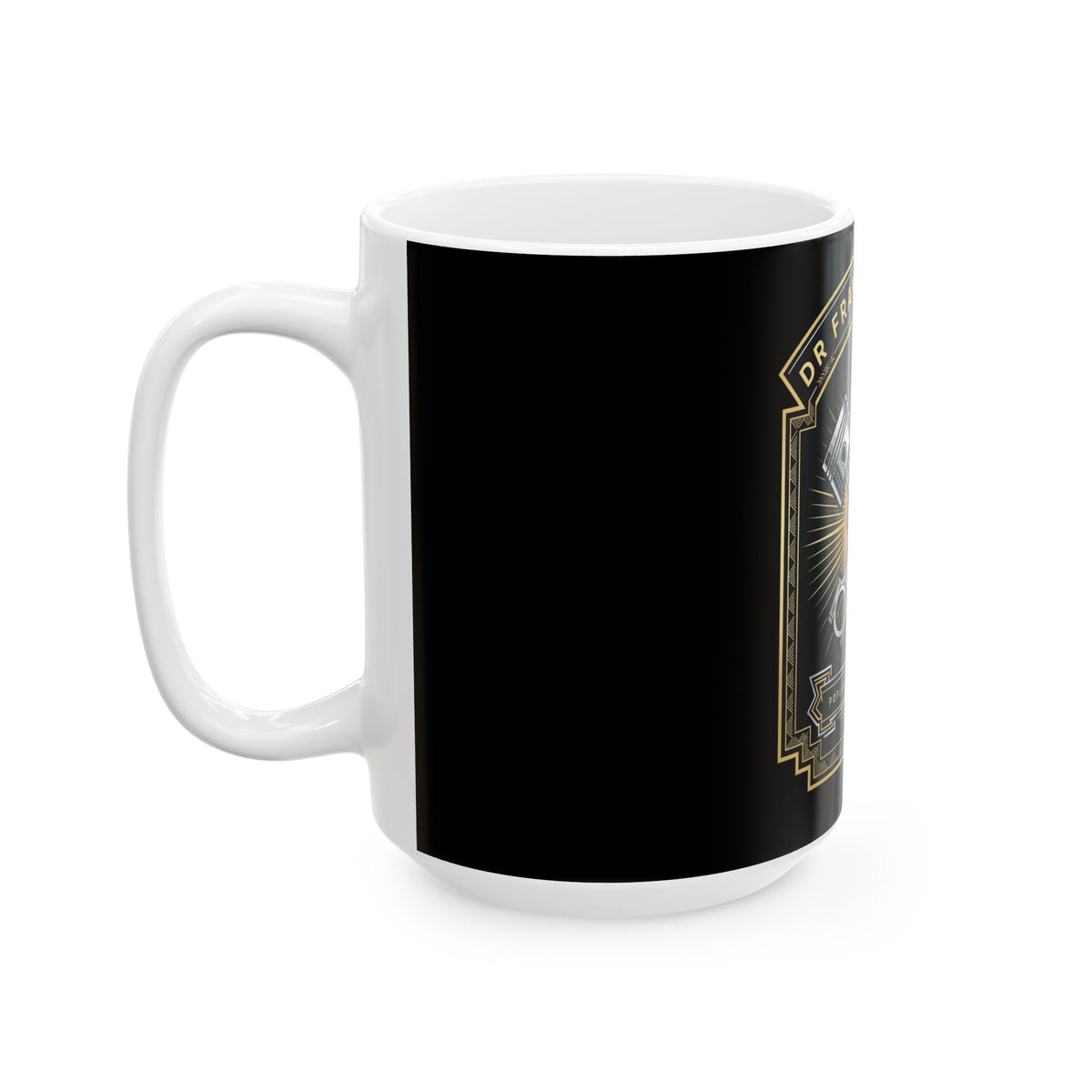 Gilded Pistons Garage Mug - Dr. Frank's Garage, image 7