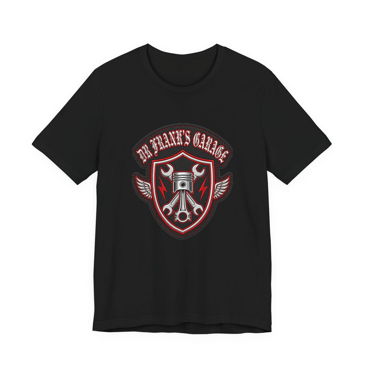 Gasoline Gothic Garage Tee - Dr. Frank's Garage, image 1
