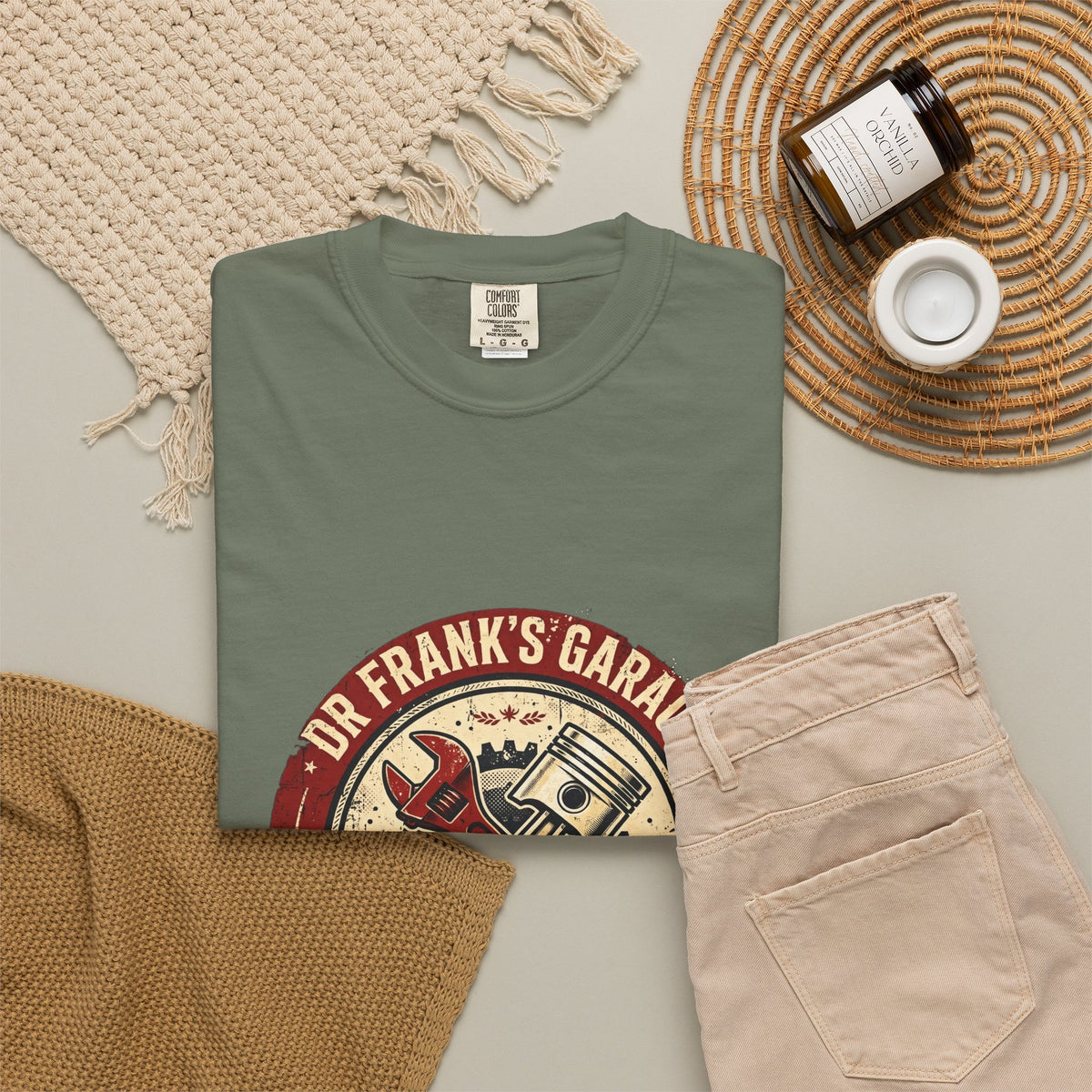 Vintage Badge Garage Garment-Dyed Tee - Dr. Frank's Garage, image 17