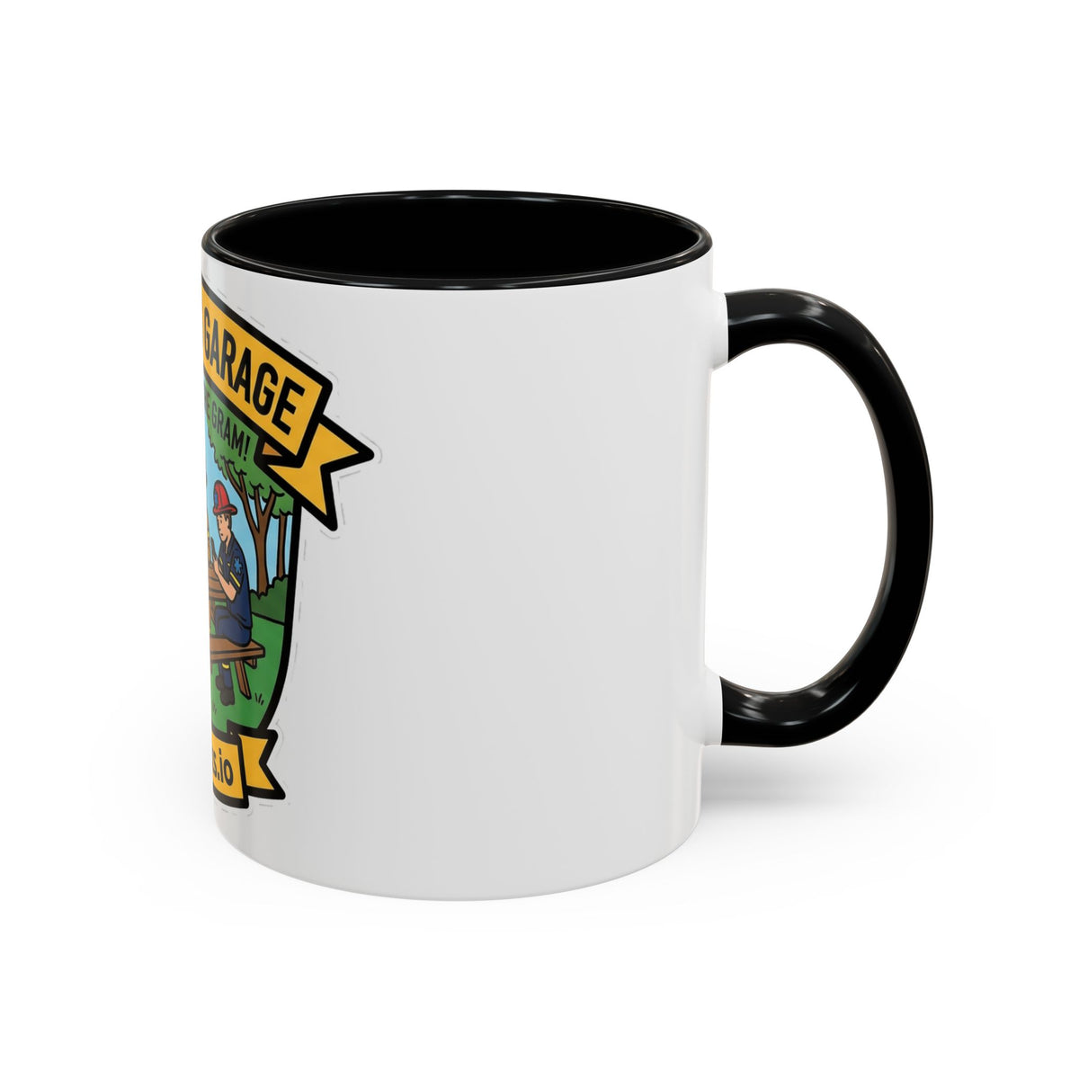 We Do It For The Gram ceramic mug with cop, firefighter and EMT