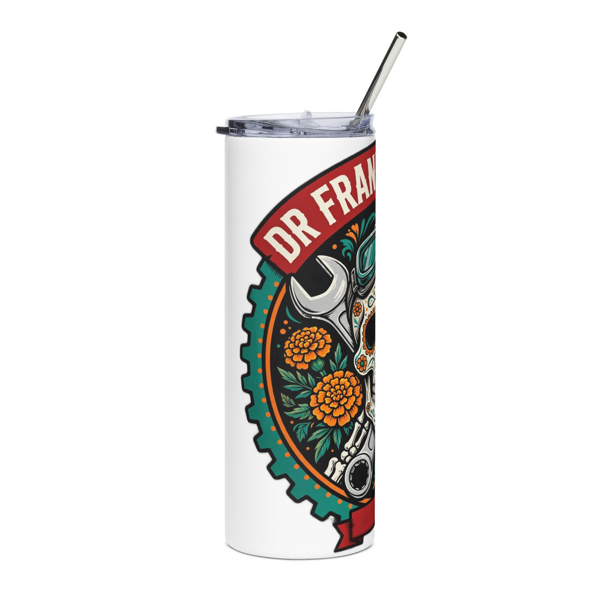 Sugar Skull Wrench Tumbler 20oz - Dr. Frank's Garage