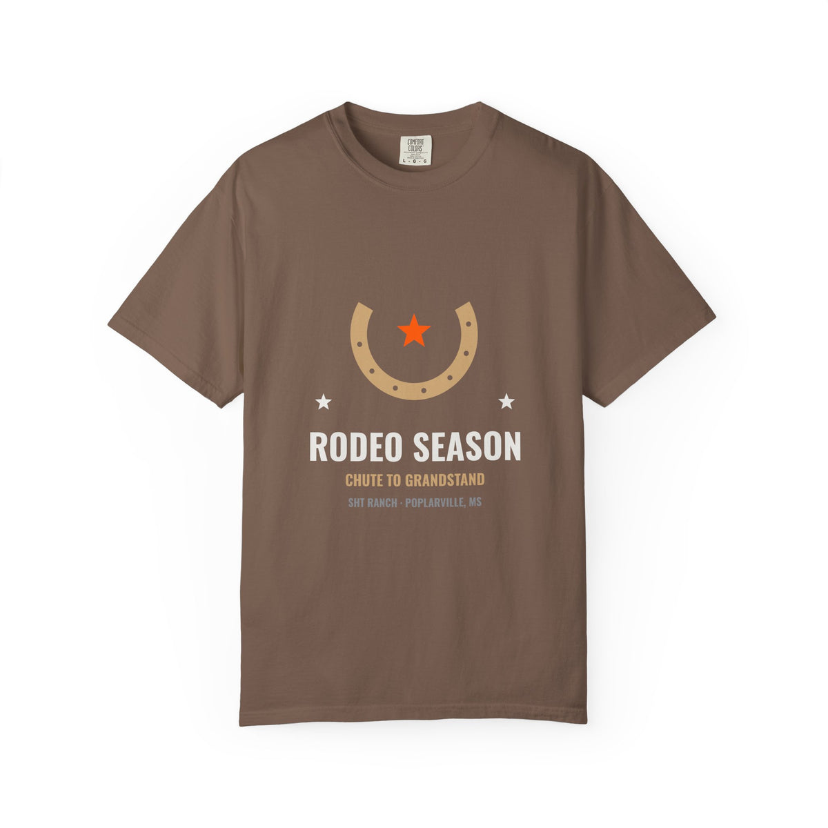 Rodeo Season Tee in Espresso – SHT Ranch & Rodeo line by Dr. Frank's Garage