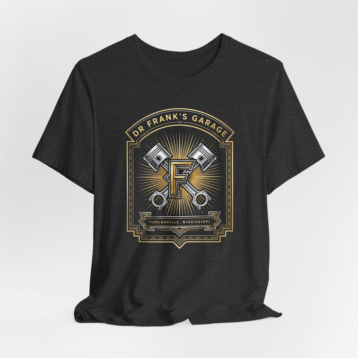 Gilded Pistons Garage Tee - Dr. Frank's Garage, image 12