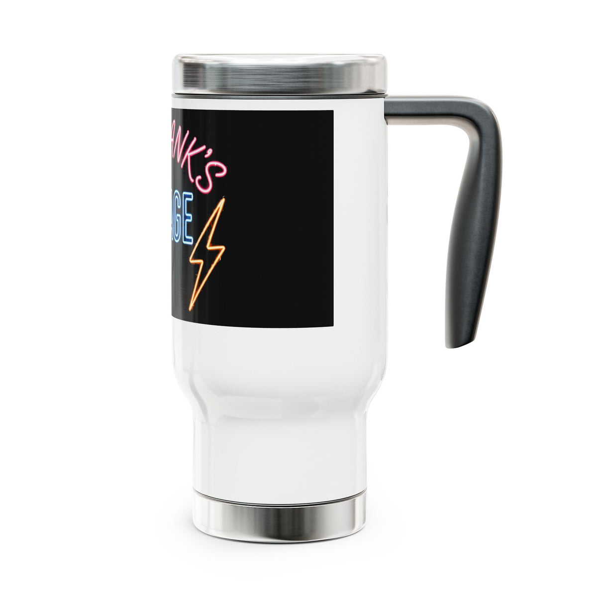 Neon Nights Garage Travel Mug 14oz - Dr. Frank's Garage, image 4