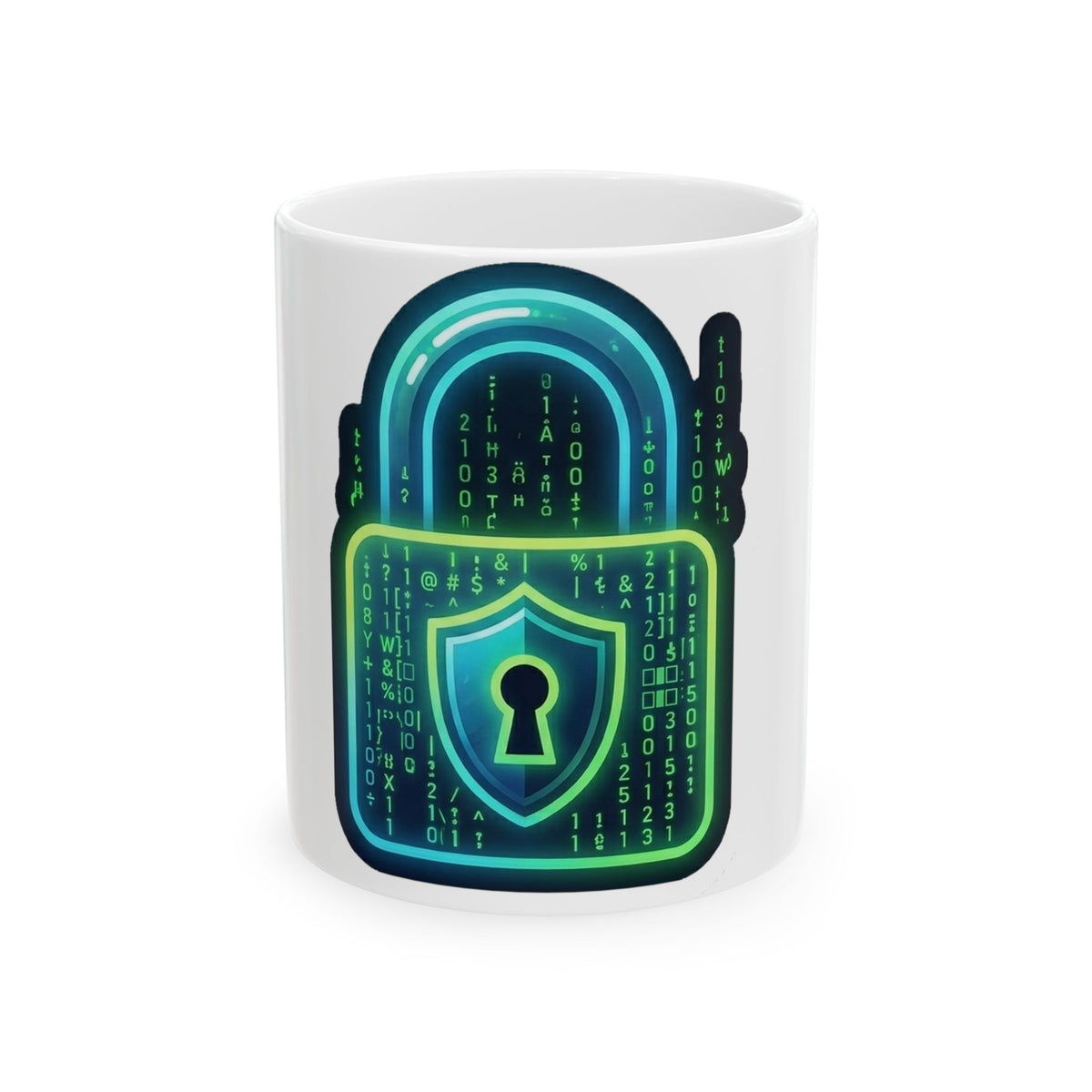 Neon Padlock Mug - Dr. Frank's Garage