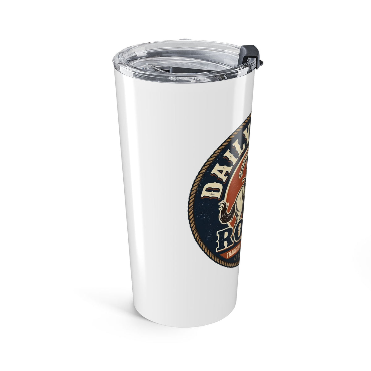 Daily Ranch Rodeo badge 20oz tumbler with bronc rider