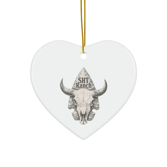 SHT Ranch Skull & Arrowhead Heart Ornament – SHT Ranch & Rodeo line by Dr. Frank's Garage