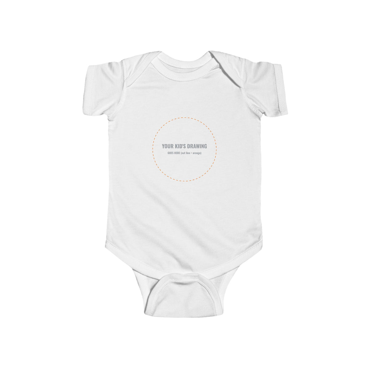 Your Kid's Drawing Baby Onesie in White – Finders Keepers line by Dr. Frank's Garage