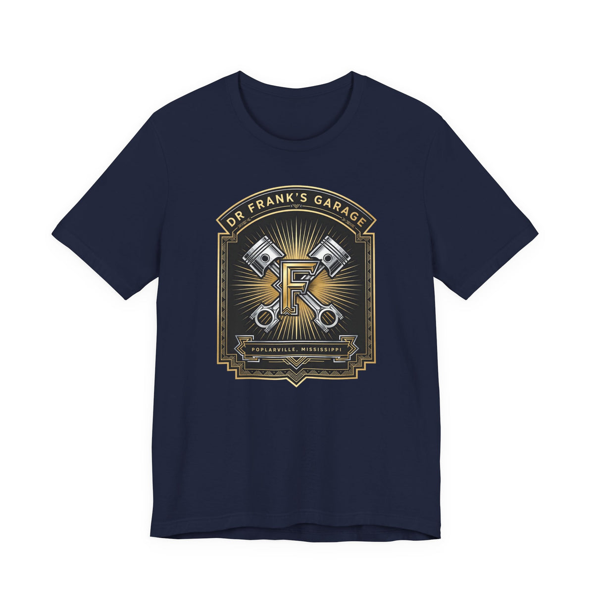 Gilded Pistons Garage Tee - Dr. Frank's Garage, image 2