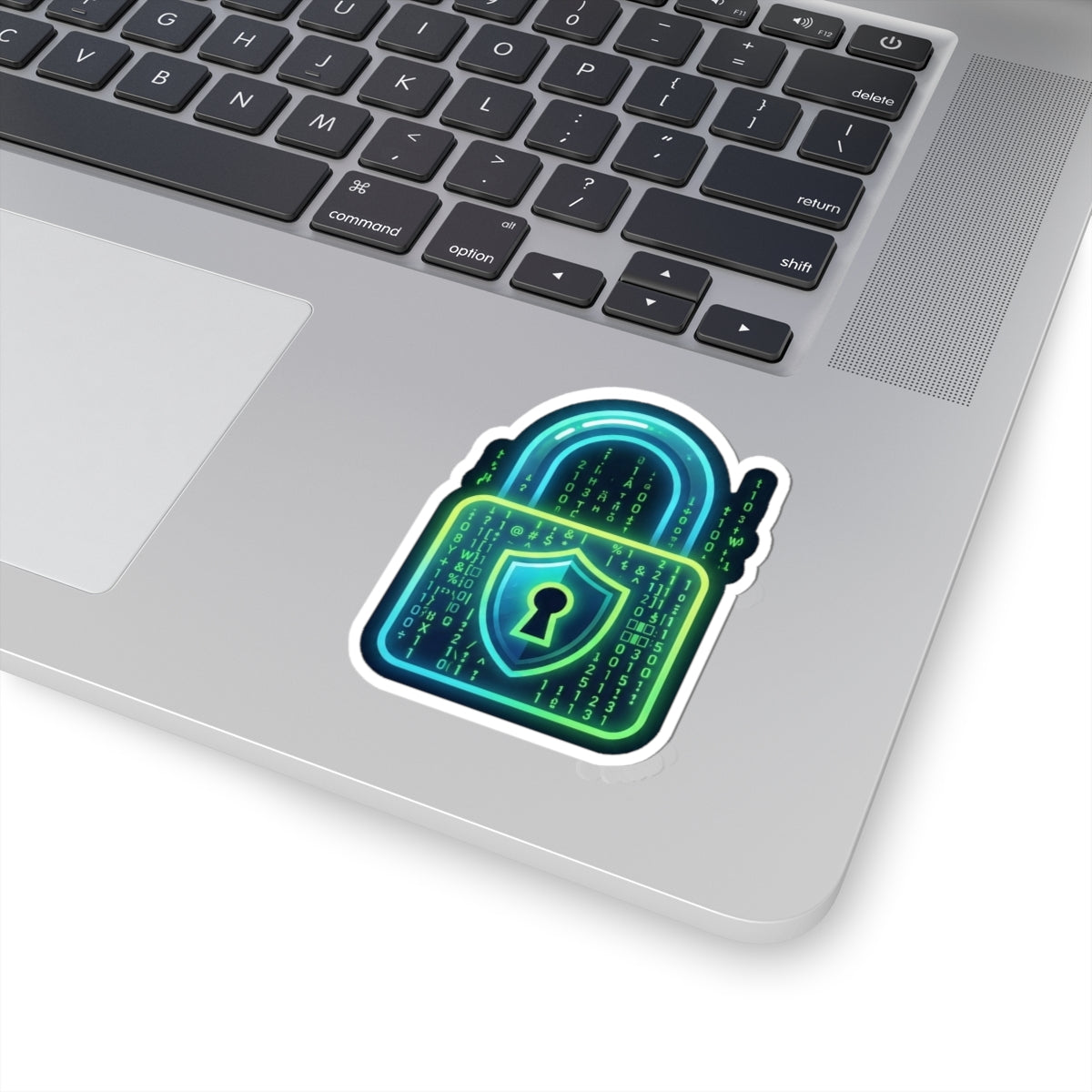 Neon Padlock Sticker - Dr. Frank's Garage