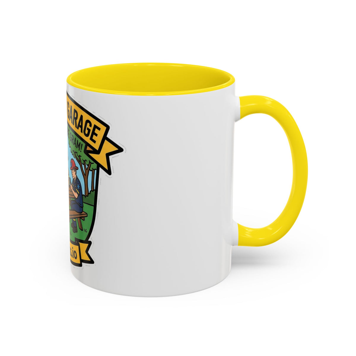 We Do It For The Gram ceramic mug with cop, firefighter and EMT