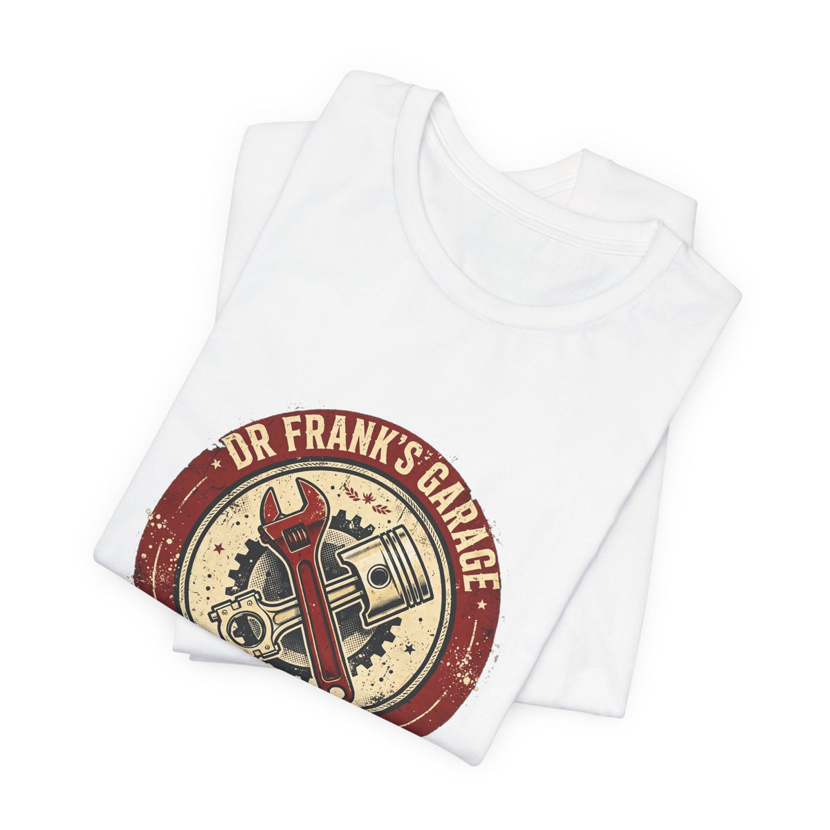 Vintage Badge Garage unisex tee with chest badge print, image 6