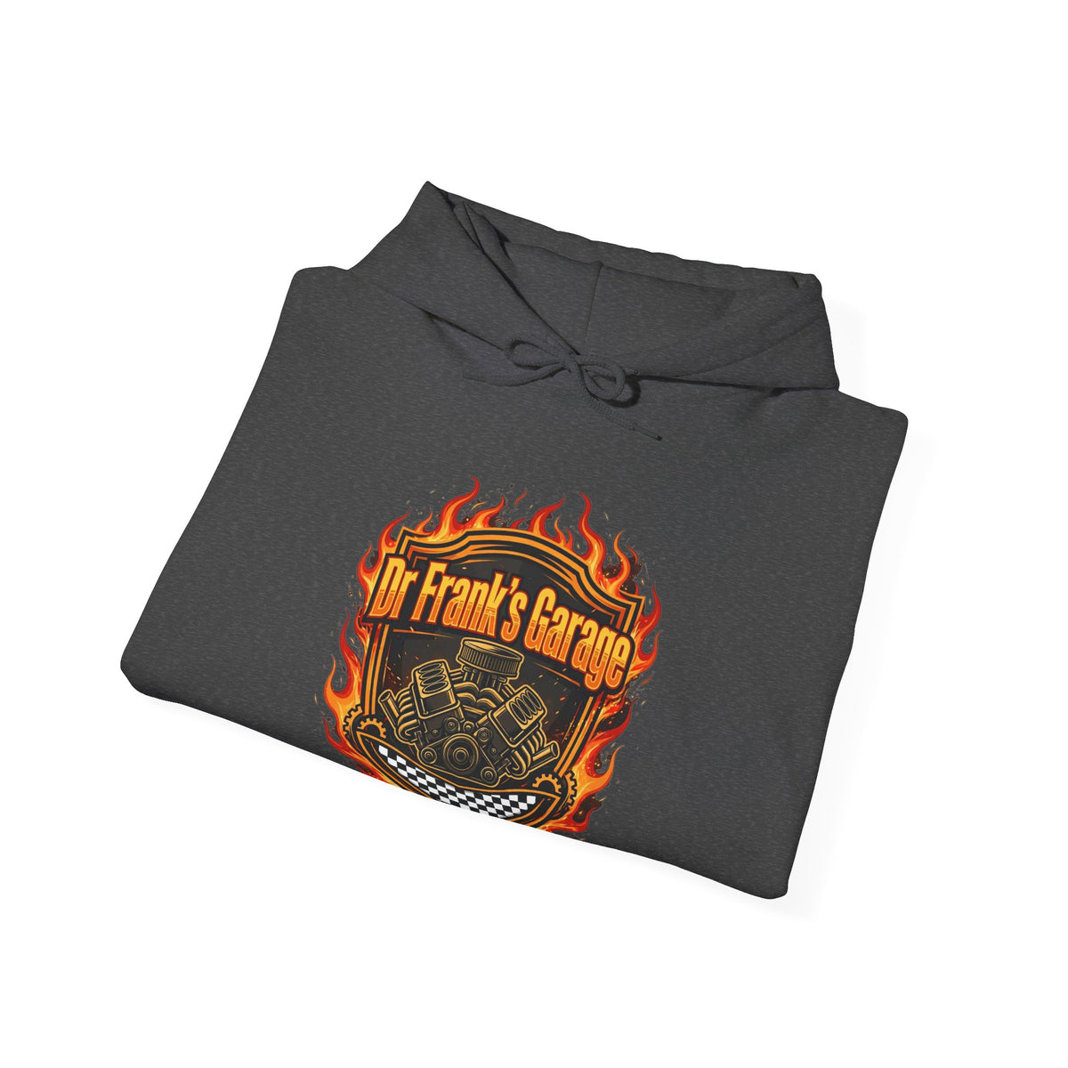 Midnight Flames Garage Hoodie - Dr. Frank's Garage, image 12