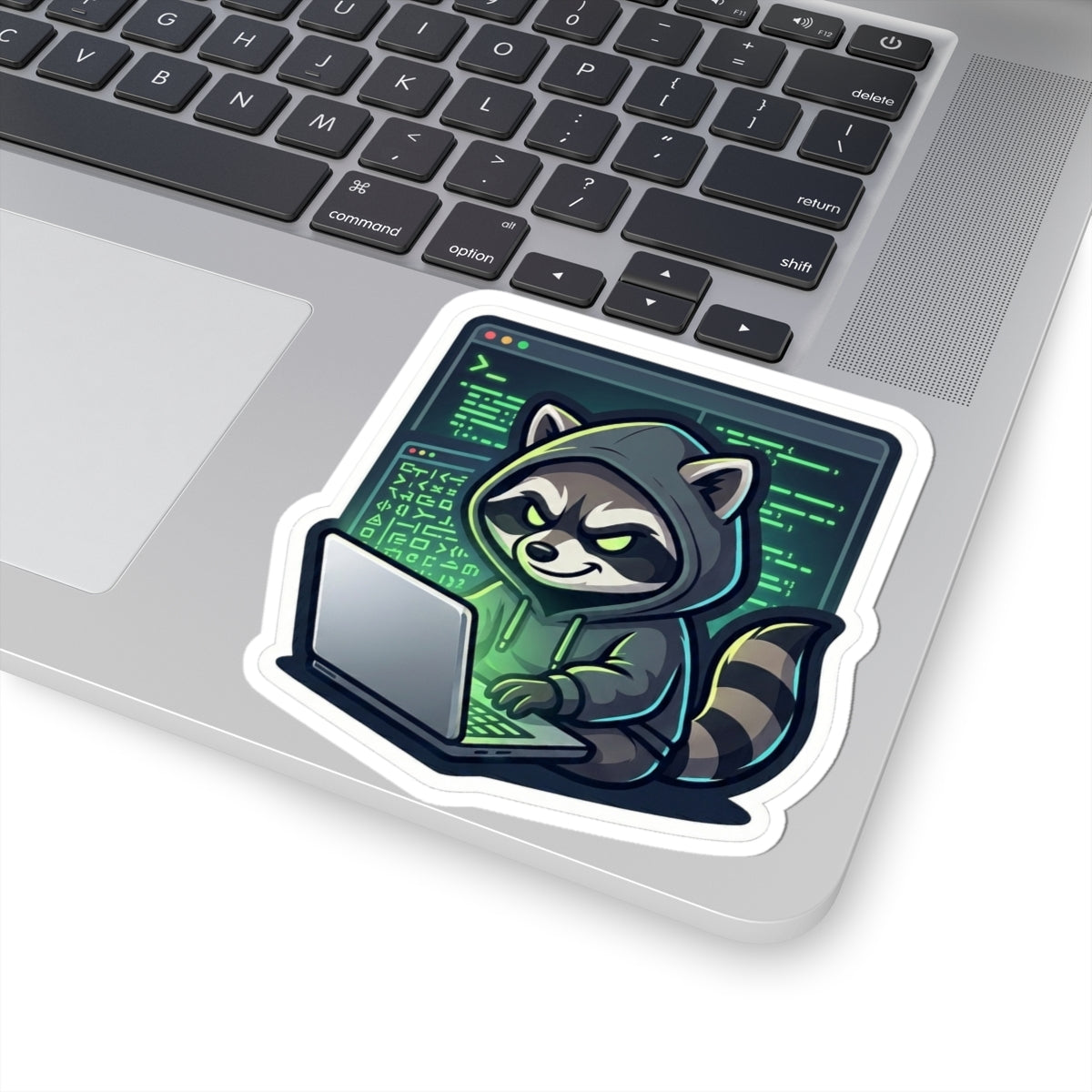 Hacker Raccoon Sticker - Dr. Frank's Garage