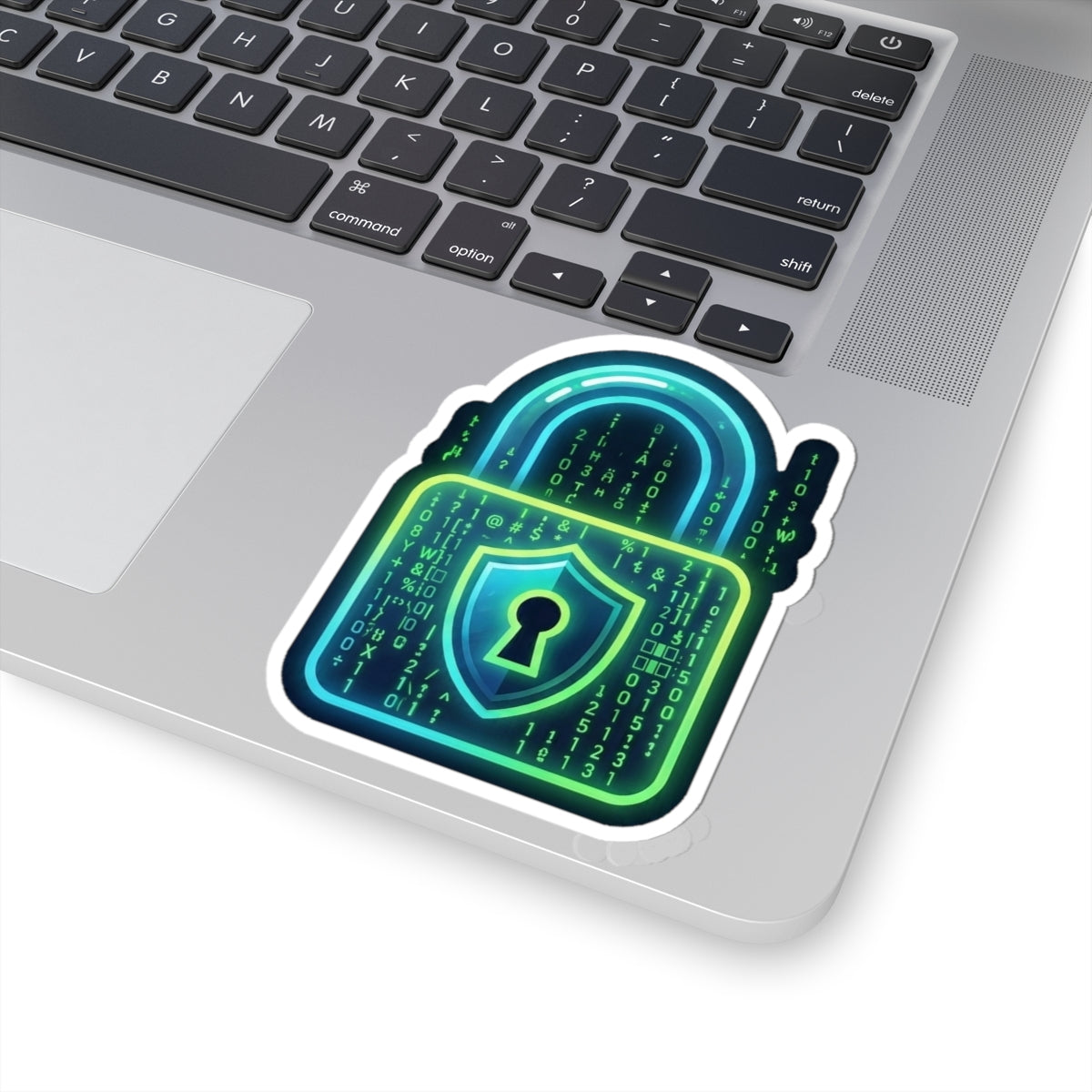 Neon Padlock Sticker - Dr. Frank's Garage