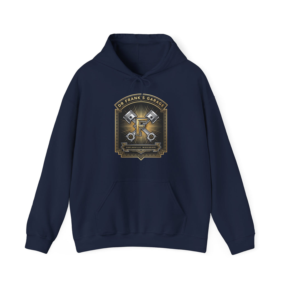 Gilded Pistons Garage Hoodie - Dr. Frank's Garage, image 2