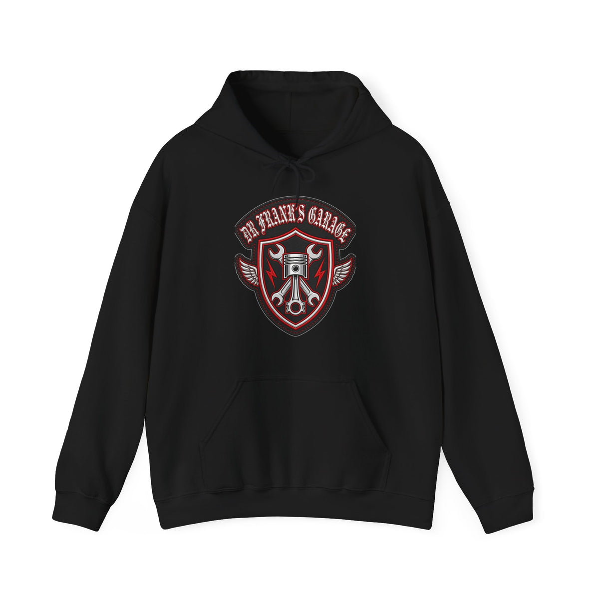 Gasoline Gothic Garage Hoodie - Dr. Frank's Garage, image 1