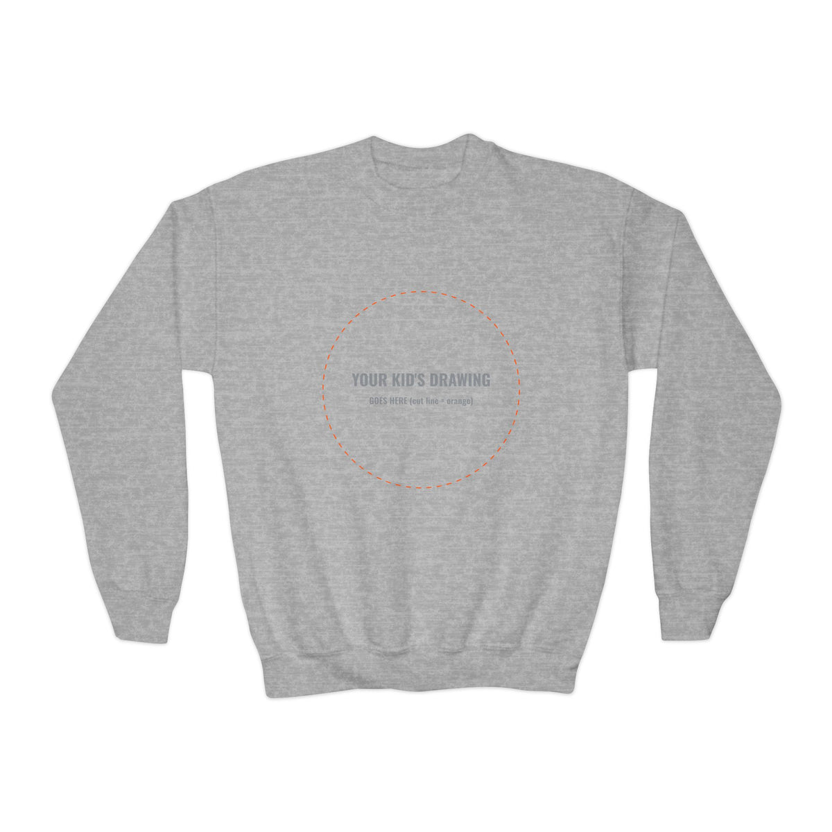 Your Kid's Drawing Youth Fleece Crewneck in Sport Grey – Finders Keepers line by Dr. Frank's Garage