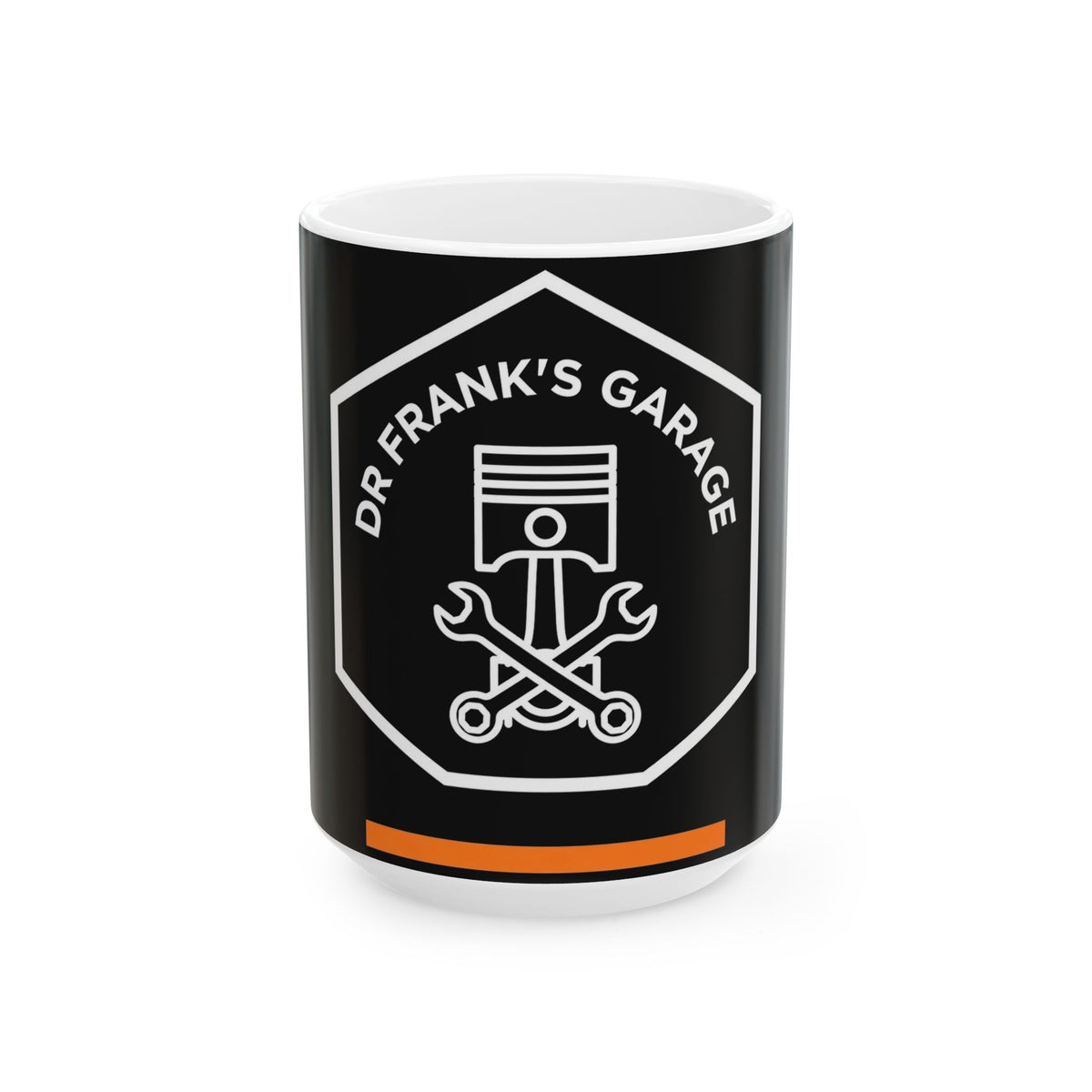 Monochrome Motor Garage Mug - Dr. Frank's Garage, image 2