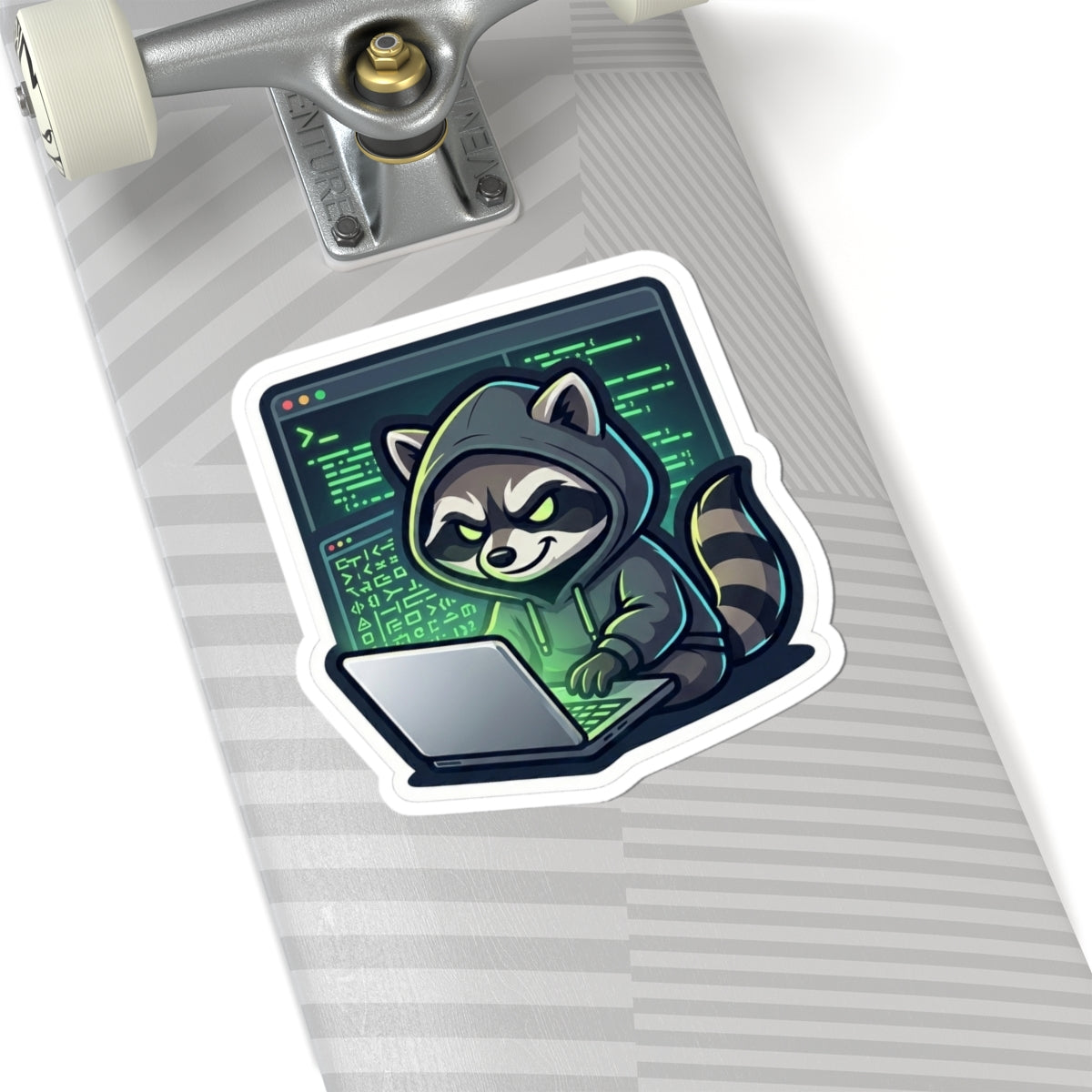 Hacker Raccoon Sticker - Dr. Frank's Garage