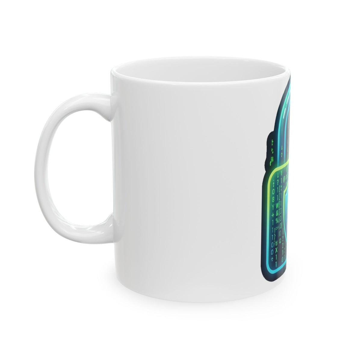 Neon Padlock Mug - Dr. Frank's Garage