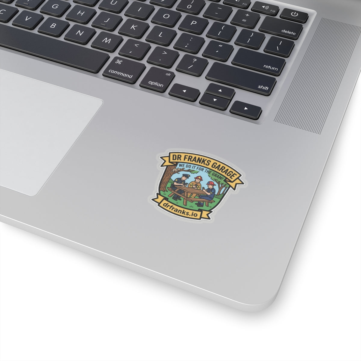 We Do It For The Gram kiss-cut sticker, first responder badge