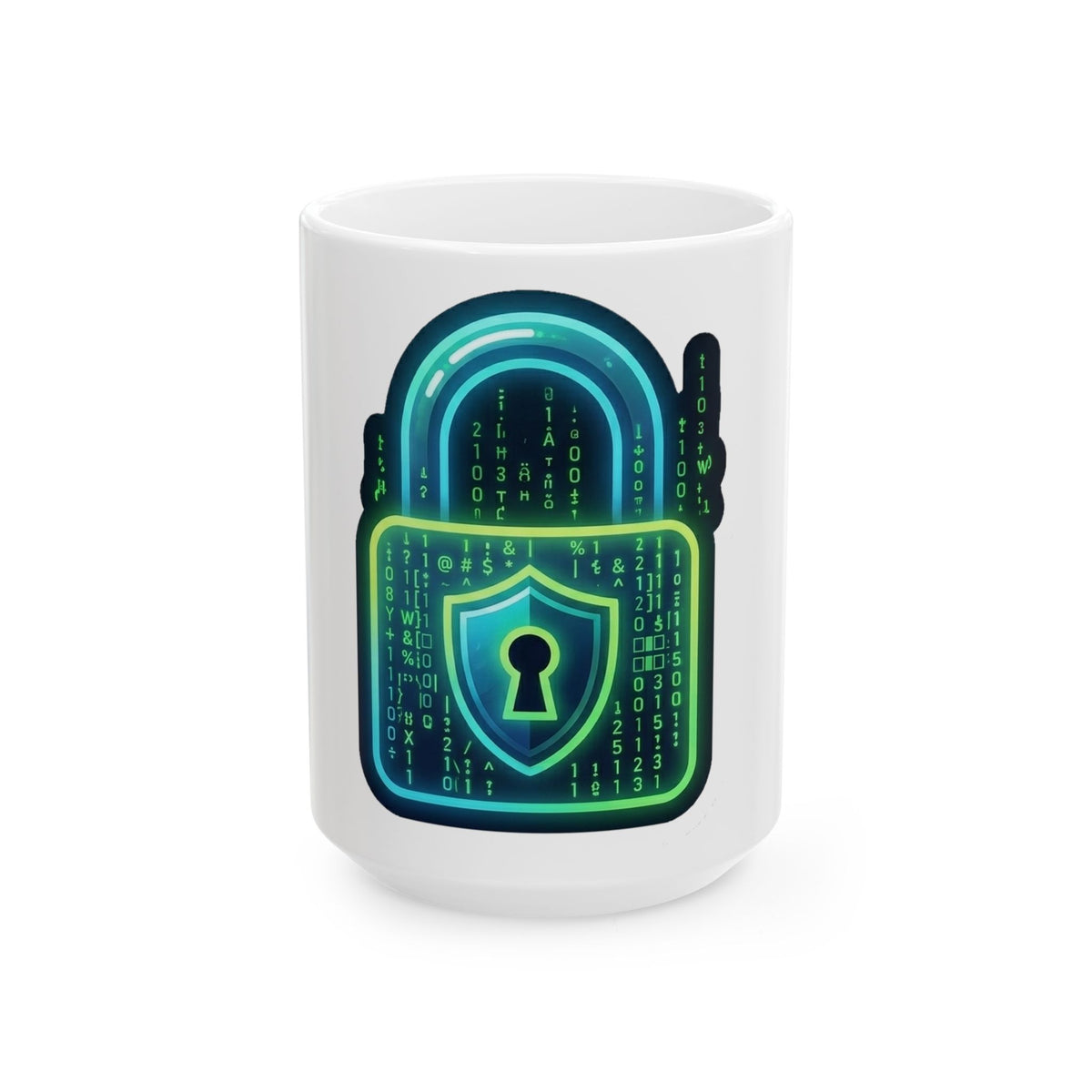 Neon Padlock Mug - Dr. Frank's Garage