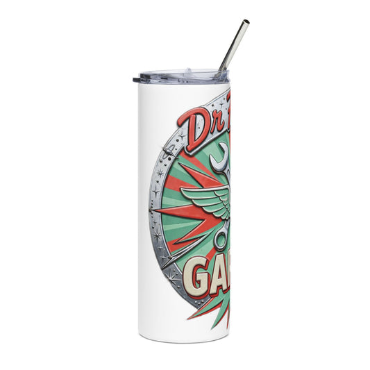 Atomic Garage Tumbler 20oz in White – Garage Wear line by Dr. Frank's Garage, view 2