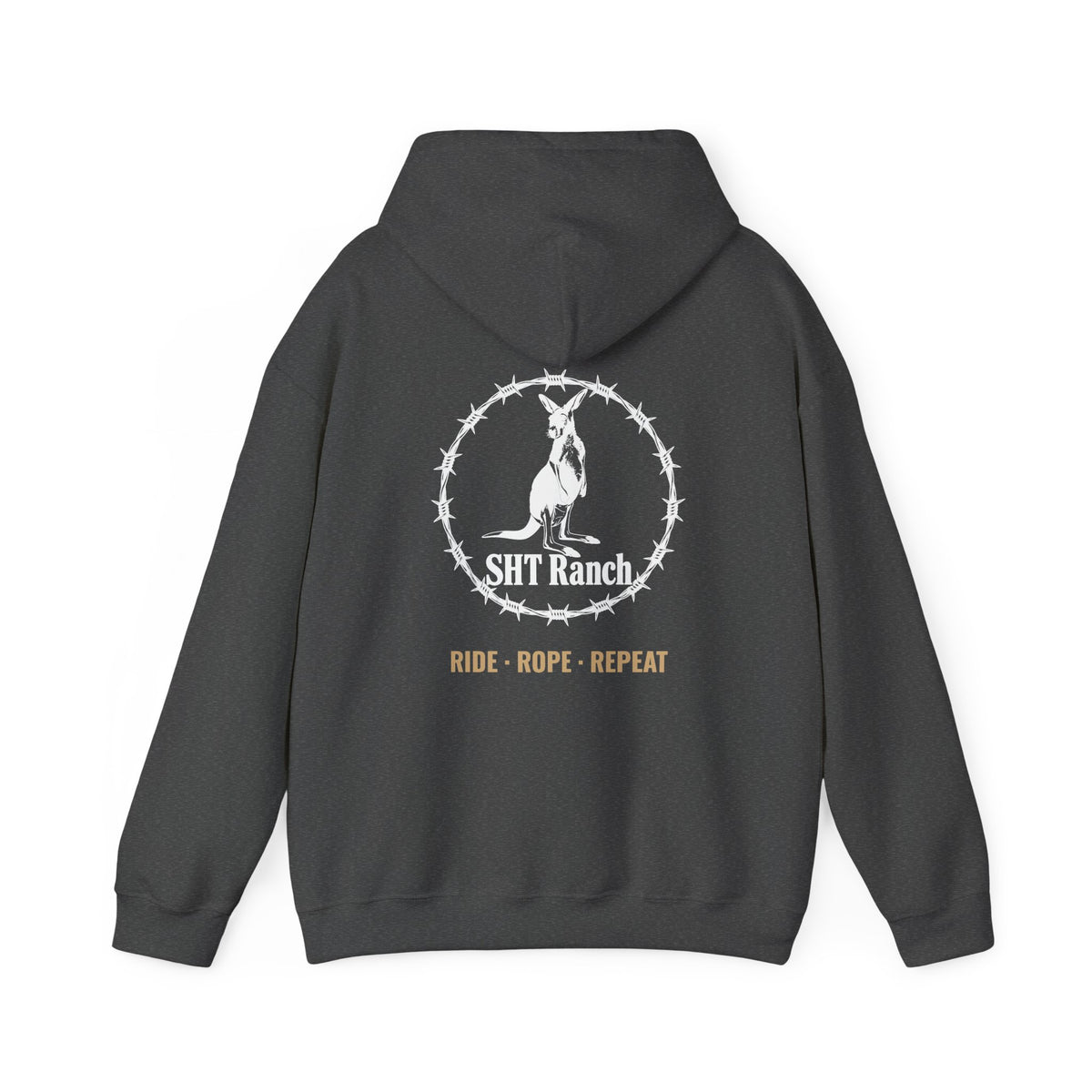 SHT Ranch Heavyweight Hoodie (Back Print) – SHT Ranch & Rodeo line by Dr. Frank's Garage, view 7