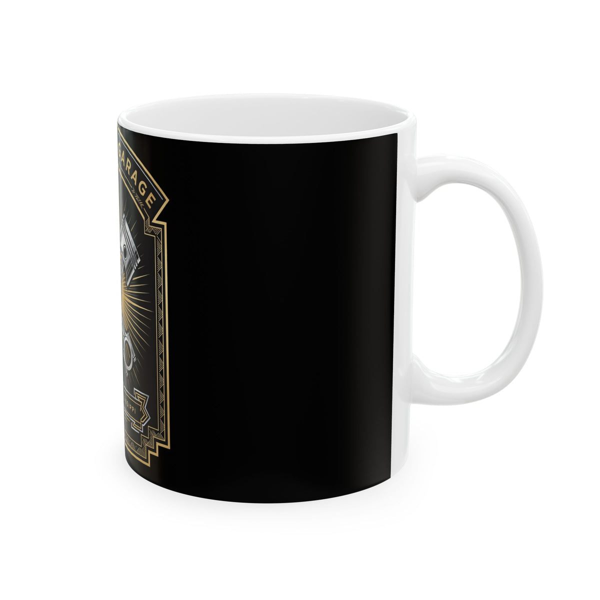 Gilded Pistons Garage Mug - Dr. Frank's Garage, image 5