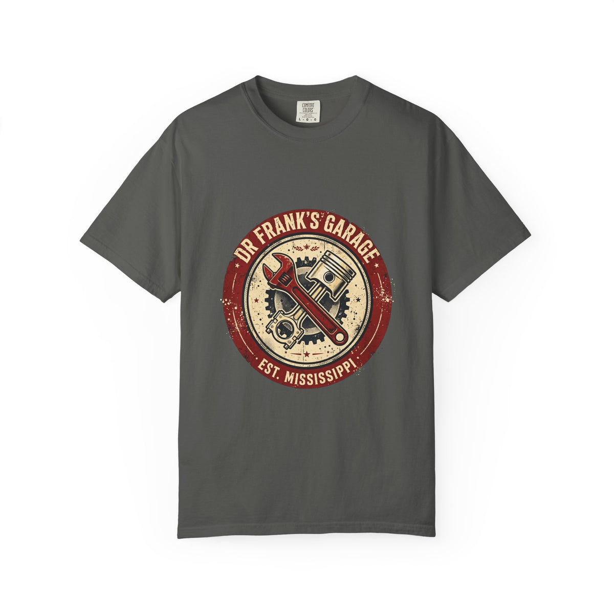 Vintage Badge Garage Garment-Dyed Tee - Dr. Frank's Garage, image 3