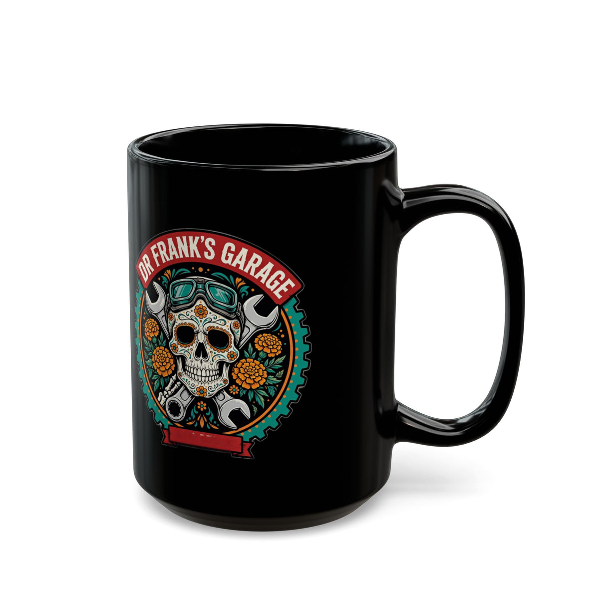 Sugar Skull Wrench Mug - Dr. Frank's Garage